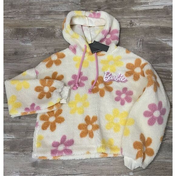 Grayson Threads Barbie Sherpa Hoody Sweatshirt Sz M - Picture 1 of 4